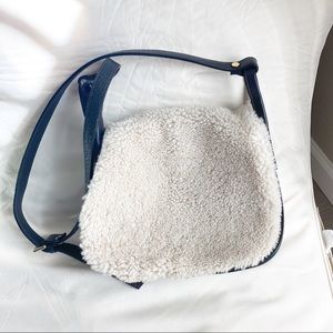 Nardelli Black Pebbled Leather W/Shearling Flap